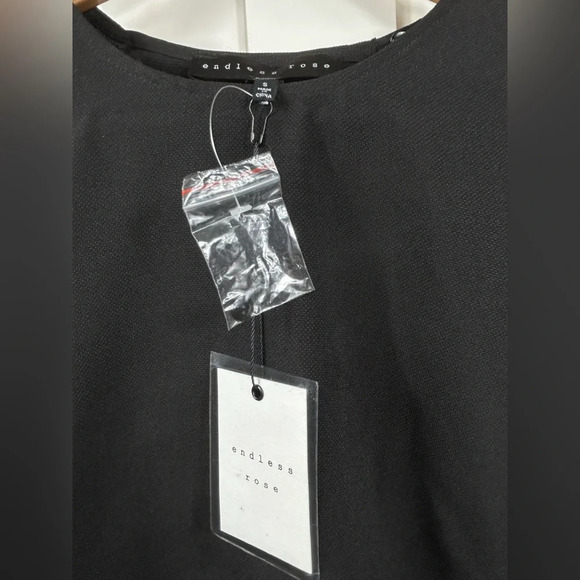 Endless Rose flared cropped blouse, S, semi-open back, flared sleeves, Flowy NEW - Picture 10 of 13